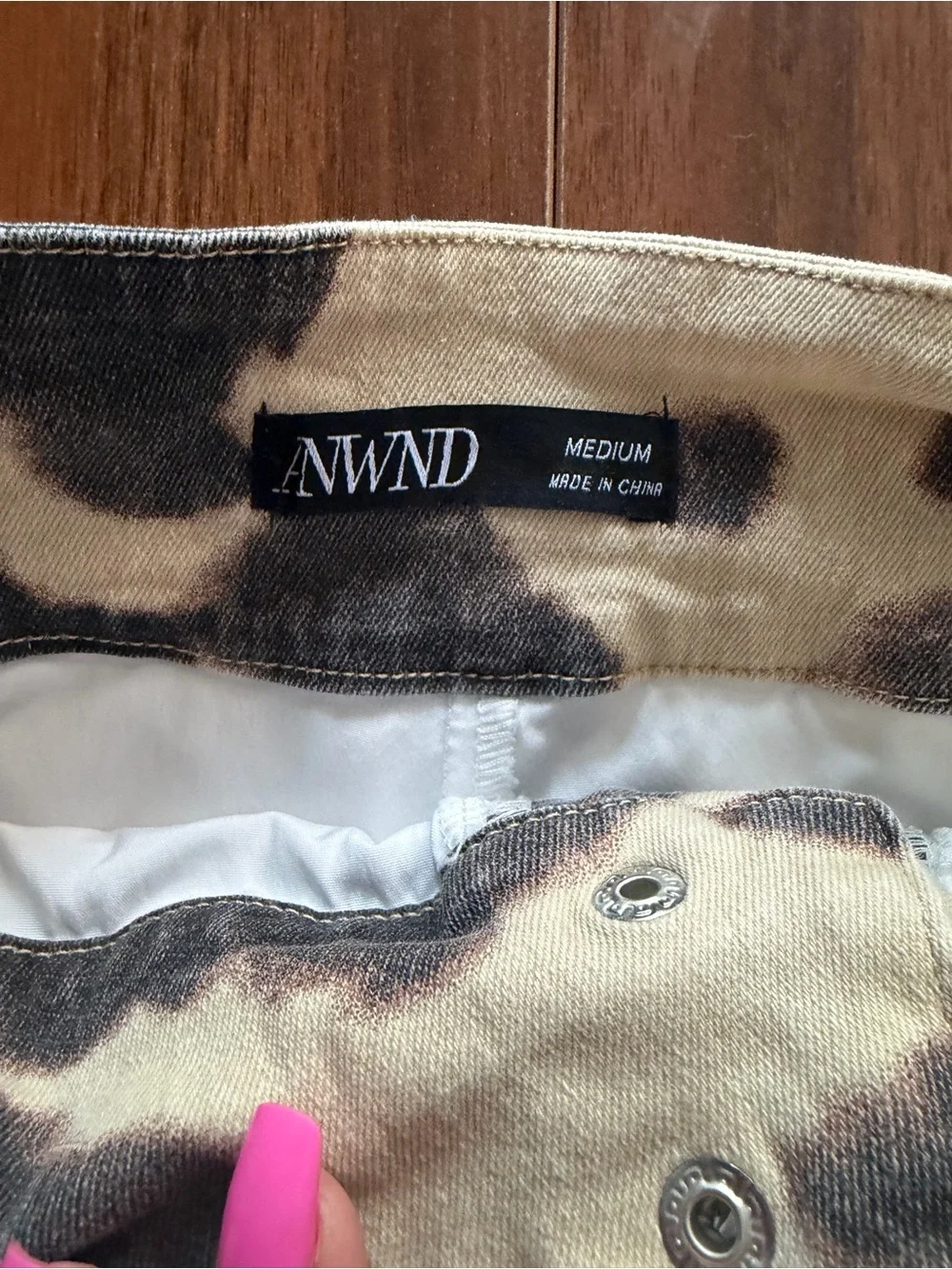 Anwnd | Skirts | Cowprint Buckled Mini Skirt In Tan And Black | Poshmark